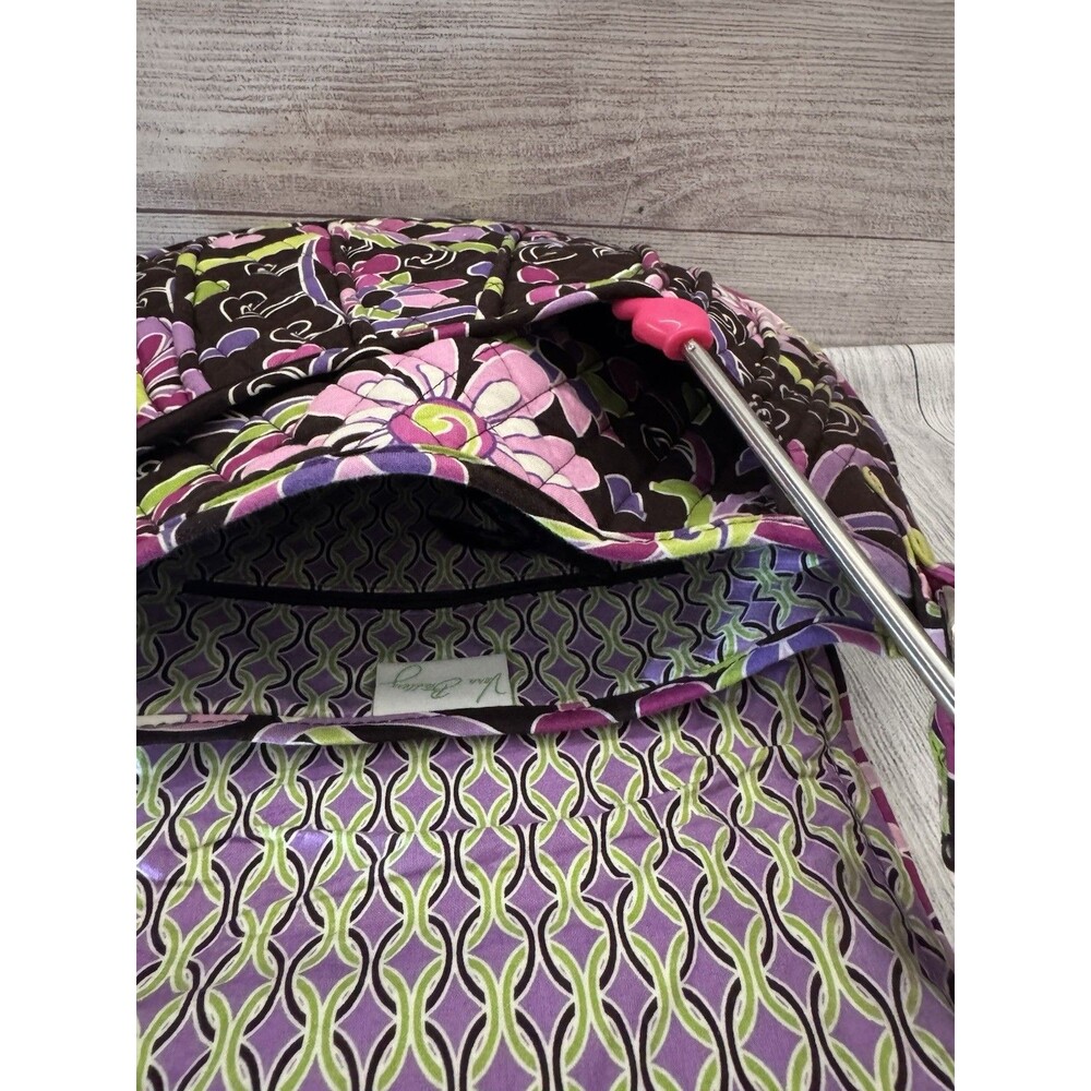 Vera Bradley Little Betsy Saddle Up Sling Crossbody Bag Brown & Purple Floral - Picture 7 of 9